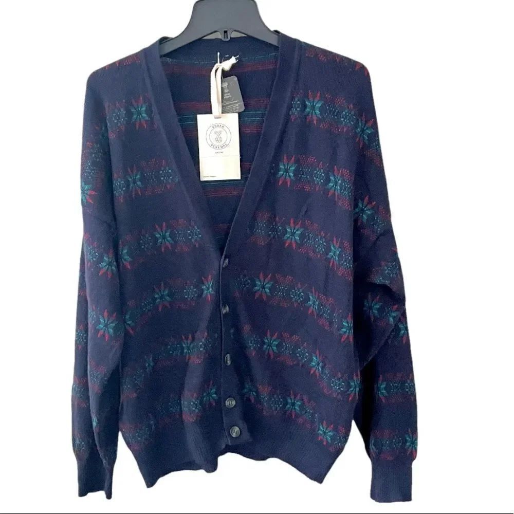 Urban Outfitters Urban renewal blue oversized cardigan sweater
